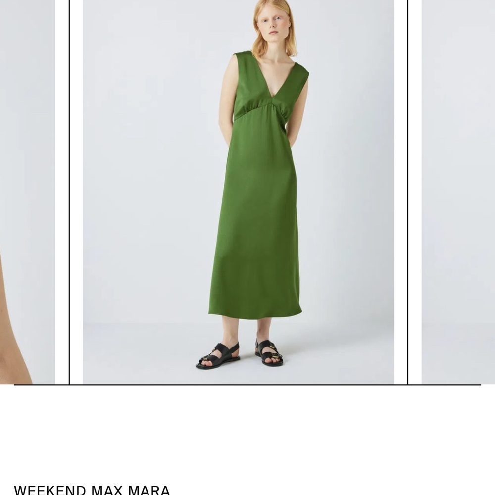 MaxMara Edolo V-Neck Silky Dress